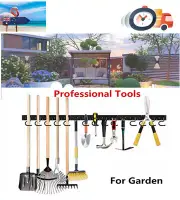 64"TOOLHOOK Tool Storage Rack Wall Mount Mop Broom Secure Garden Hose Holder