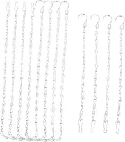 Sosoport 3sets Birdcage Chain Plant Bird Feeders Chains Chime Chain Extender Hangers Outdoor Hanging Chains for Bird Feeders Multi Suet Basket Chain Bird Feeder Hanger Pole Silver 8pcs*3