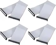 uxcell 4 Pcs IDC Flat Ribbon Cable, 2.54mm Pitch 63mm Width 30cm Long 50 Pin FC to FC Flat Ribbon Connector Jumper Wire for PC, LED Displays