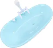 Milisten Miniature Electric Doll Bathtub with Sprayer Fun Pretend Play Decoration for DIY Micro Landscapes and Creative Photos