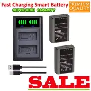 2 BLN-1 Battery +Dual Charger For Olympus OM-D E-M1 E-M5 E-M5 II 2, E-M5 Mark II