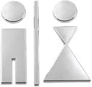 Gents/Ladies Toilet RestroomWC Door Sign, Acrylic Adhesive Backed Men's and Women's Bathroom Sign Toilet Door Signs,for Hotel Office Home Restaurant