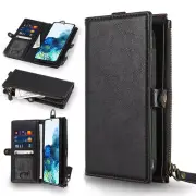 Rugged Leather with Detachable Hard Case Wallet Cover for Samsung Galaxy S20