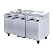 Thermaster Three Door Deluxe Pizza Prep Bench - Pizza Prep Fridges (PWB180) - PWB180