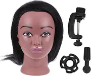 LOLIPPYY 1Set Training Head Human Hair Hairdressing Model for Cosmetology Practice Durable Styling Doll Head for Braiding Display and Hair Extensions