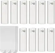 Invisible Adhesive Picture Hanger, Wanfoou 10 Picture Hangers, 12 Large Removable Adhesive Strips, Large Universal Frame Hanger, Damage Free Picture Hanging Hooks Heavy Duty, No Nails Picture Hooks