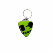 Keychain for Motorcycle Green Kawasaki Badge Silver