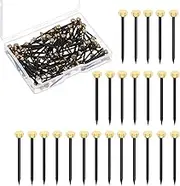 50Pcs Metal Plaster Picture Frame Hangers Picture Hanging Nails with Plastic Storage Box,Picture Pins Frame Hanging Nails,Metal Head Hanging Pins Nail Hook Pins for Hanging Photo Frame