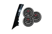 3 Gauge Pillar Pod for Landcruiser 80 Series 1990 - 1998 Ext Temp Boost Volt Gauge Black
