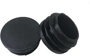 EKOCEV 20-100pcs 12mm-76mm Black Plastic Round Caps Inner Plug Protection Gasket Dust Seal End Cover Caps for Pipe Bolt Furniture (Color : 20pcs_50mm)