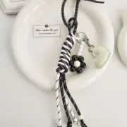 Bag Charm Braided Rope Bag Pendant Love Tassel Car Keyring Decoration