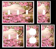 PINK AZALEAS #1 LIGHT SWITCH COVER PLATE U PICK SIZE