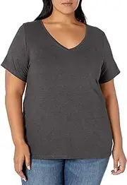 [Amazon Essentials] Women's Short-Sleeve V-Neck T-Shirt (Available in Plus Size)