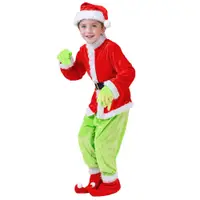 在飛比找蝦皮商城精選優惠-兒童男孩女孩格林奇角色扮演服裝聖誕老人聖誕派對
