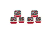 2x 3pc Rex London Kids Plastic Snack Lunch Box Storage Square Set Ladybird