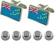 [Select Gifts] Shirt Dress Studs Tuvalu Flag Cufflinks