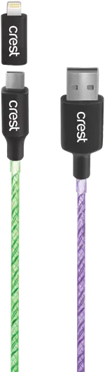 Techxtras USB-A to Lightning Glowing Cable (1m)