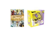 Looney Labs Olympus Loonacy And Moose Spot It Card Game w Tin Case Set 7y+