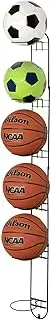 Modern Black Metal Sports Ball Storage Rack, Medicine Ball, Basketball, Soccer Ball, Volleyball Wall Holder for Gym or Garage