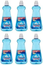 6 x Bottles Of Finish Dishwasher Rinse Aid For Shinier & Drier Dishes 400ML