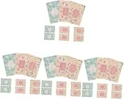 Beavorty 4pcs 9 Pocket Tissue Napkin Adhesive Bag Wrap Wedding Napkins Pastel Pastel Party Bags Liner Paper Plates Decoupage Dot Party Supplies Holiday Supply Wood Pulp Paper