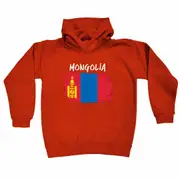 Mongolia Country Flag Nationality - Kids Children Hoodie