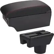 Centre Console Box for M&ITSUBISHI for Attrage for Mirage Car Box Retrofit Parts Storage Box Center Arm Rest Console(A Black line No USB)