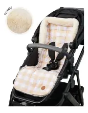 [OiOi] Cozy Fleece Pram Liner in Beige Gingham