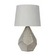 Oriel Leon Geometric Ivory & Gold Table Lamp