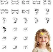 PLIGREAT 24 Pieces Flower Pattern Face Paint Stencils Face Body Painting Stencil Tattoo Painting Templates DIY Face Painting Art Stencil for Party Holiday Painting