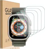 [4 Pack] Glass Screen Protector for Apple Watch Ultra 2 49MM, Tempered Glass Full Cover HD Clear Film Guard for iWatch Ultra 1/2