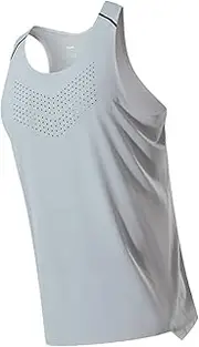 [ａ aternee] Mens Workout Tank Top, Athletic Tank Tops Bodybuilding Tank Tops Sleeveless T Shirt Sports Running Shirt for Cycling Training, Silver Gray M
