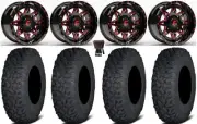 Fuel Lethal 15" Wheels Red 30" Coyote Tires Polaris RZR XP 1000 / PRO XP