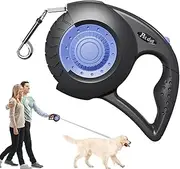 Telescopic Dog Lead - Extra Long 16 Foot Retractable Nylon Strap | Secure -Handed Lock System, Slide Handle Handle, High Performance Lead For Jogging And Daily Walking