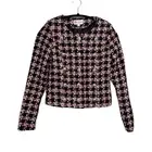 NWT- L’ATISTE PINK BLACK WHITE TWEED BLAZER SHORT SET CHIC “CLUELESS” PREPPY Sm
