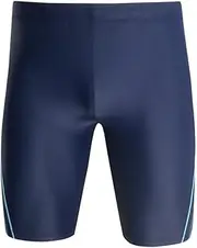 [BIKMAN] Men's Swim Jammers Splice Colors Racing Swimwear, Navy, Large
