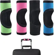 GORGECRAFT 4PCS Luggage Handle Wrap 15.5x14.5CM Large Mixe Color Identifiers Tags Detachable Suitcase Grip Covers Polyester Hollow Design Wraps for Push-Button Makers Airport Travel Bag Trolley Case