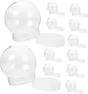 [CIMAXIC] DIY Snow Globe Supplies 12pcs Plastic Globes Outline Texture for Christmas