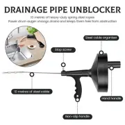 Auger Clog Remover Tool Sturdy Drain Unclog 10m Long Spring Unclog Pipe StrXu
