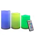 Waterproof Outdoor Color Changing Flameless Candles Remote Timer Realistic Fl...