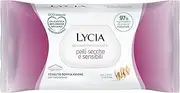 Lycia Makeup cleansing wipes for dry and sensitive skin with oat milk, 1 pack of 60 wipes