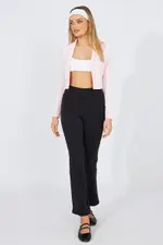 Pink Crop Jacket 3/4 Sleeve - Size 12, Women's Jacket
