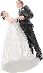 WEKADRIN Resin Bride and Groom Figurines Elegant Wedding Cake Topper Decoration for Bridal Showers Engagements and Anniversary Parties Lightweight and Versatile Resin Statues for Cake and