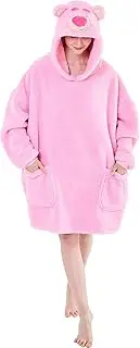 [NEWCOSPLAY] Wearable Blanket Hoodie Sherpa Hoodie Blanket for Women Men Warm Oversized Sweatshirt with Pockets