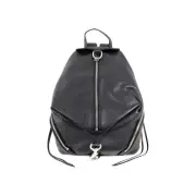 Rebecca Minkoff womens Julian Backpack Backback, Black With Silver, One Size US