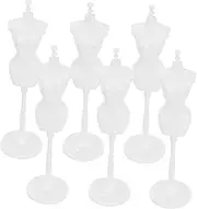 KONTONTY 6pcs Mannequin Stand for Doll Clothes Display Half Doll Dress Support Reusable Accessories for DIY Outfit Showcase and Home Decoration