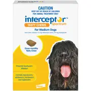 Interceptor Spectrum Tasty Chews Worm Control Medium Dog Yellow 6 Chews