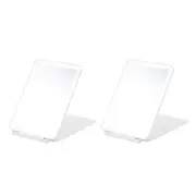 2x Gibson Gifts LED Light Up Makeup Travel Mirror Foldable Rectangle 14x22cm