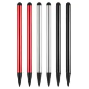 6pcs 2 in 1 Phone Touch Screen Pen Resistive Stylus Pen Aluminum Alloy