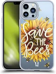 Head Case Designs Save Bees Gel Case [Military Grade Protection] Compatible with Apple iPhone 13 Pro Max